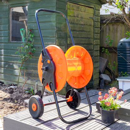 Hose Cart with Wheels for 60m 1/2" Garden Hose CW - Best4Trade-Retail Hose Reel