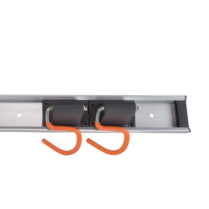 Wall Mount Tool Rack Rail with 3 x S Hanging Hooks - Best4Trade-Retail Garden tools & Accesories