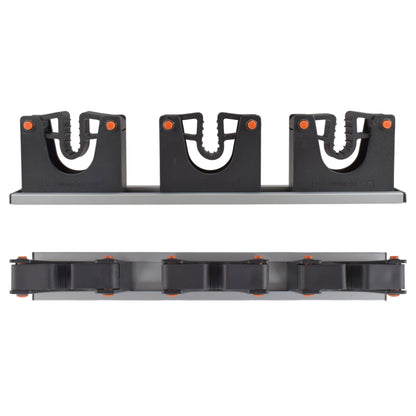 Wall Mount Tool Holder Rail - Gripper Design (3 Handles)