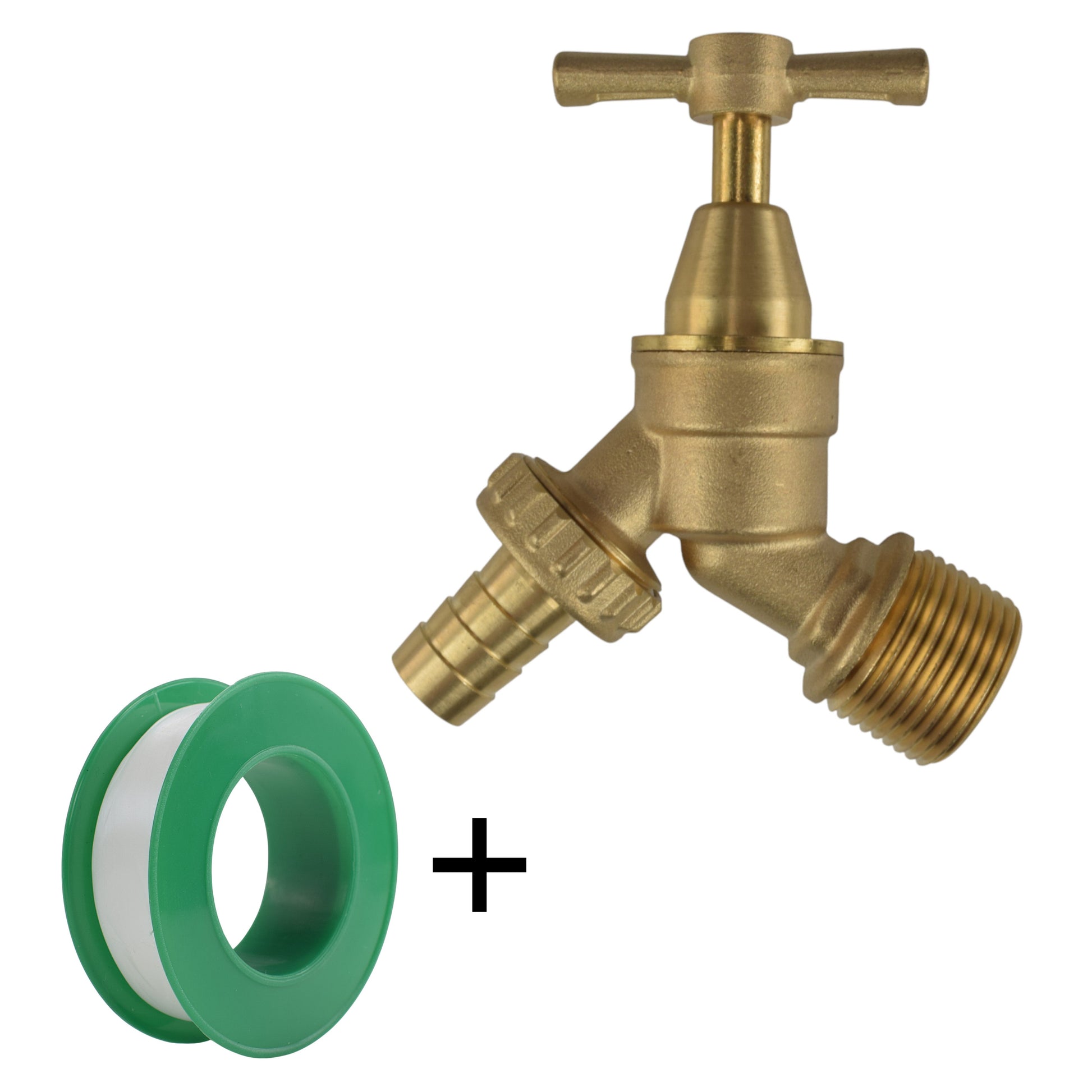 Brass Bib Tap Kit with Barb/Quick Connect Outlet, 1/2" and 3/4" BSP Thread Inlet - Best4Trade-Retail Garden watering