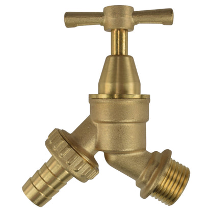 Brass Bib Tap Kit with Barb/Quick Connect Outlet, 1/2" and 3/4" BSP Thread Inlet - Best4Trade-Retail Garden watering