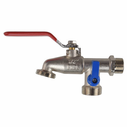 Double Lever Tap Kit with Barb/Quick Connect Outlet, 1/2" and 3/4" BSP Thread Inlet - Best4Trade-Retail Garden watering
