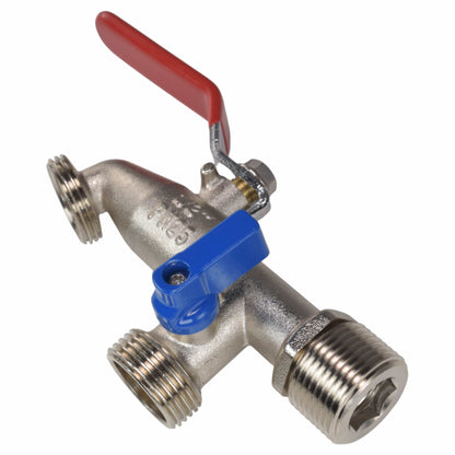 Double Lever Tap Kit with Barb/Quick Connect Outlet, 1/2" and 3/4" BSP Thread Inlet - Best4Trade-Retail Garden watering
