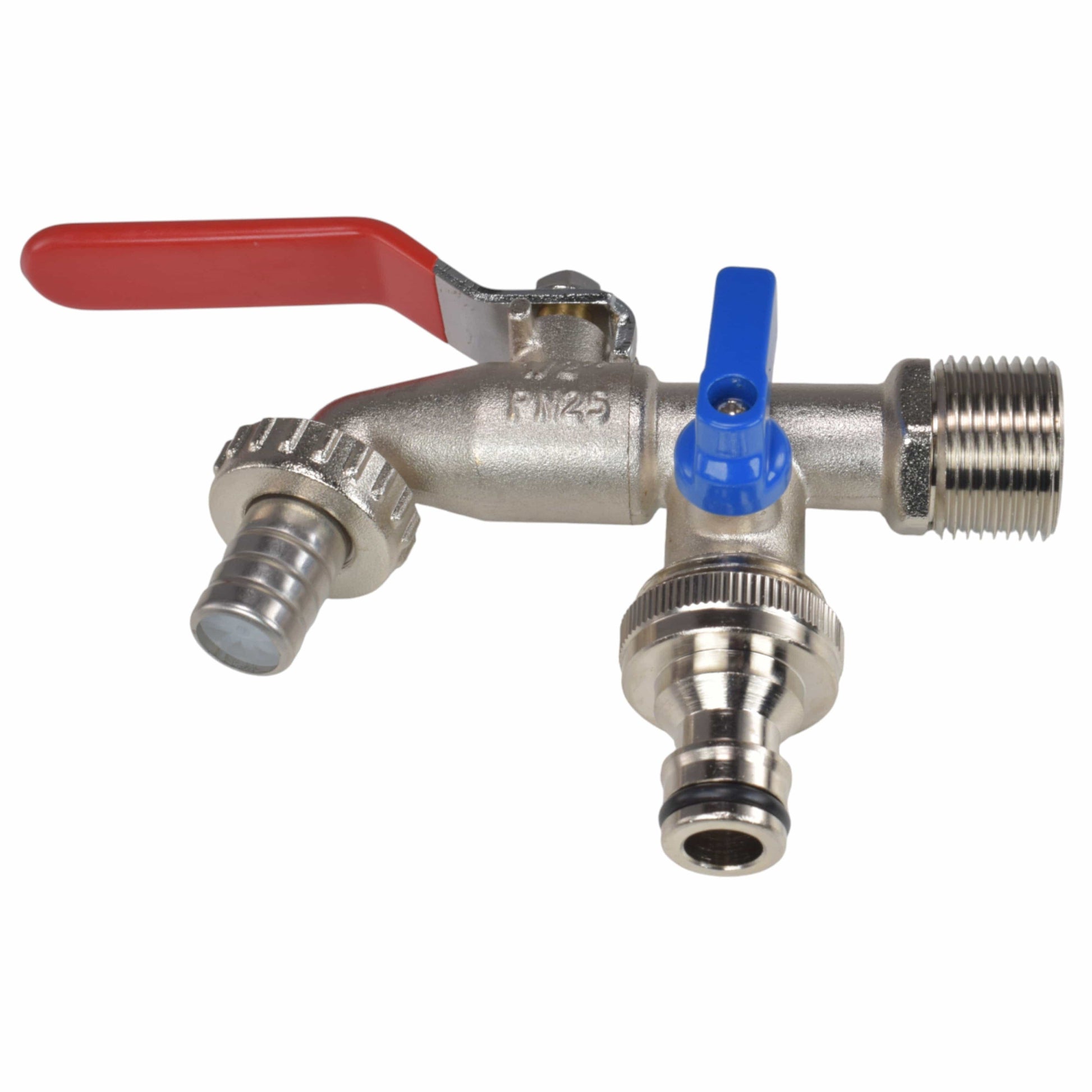 Double Lever Tap Kit with Barb/Quick Connect Outlet, 1/2" and 3/4" BSP Thread Inlet - Best4Trade-Retail Garden watering