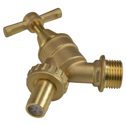 Brass Bib Tap Kit with Barb/Quick Connect Outlet, 1/2" and 3/4" BSP Thread Inlet - Best4Trade-Retail Garden watering