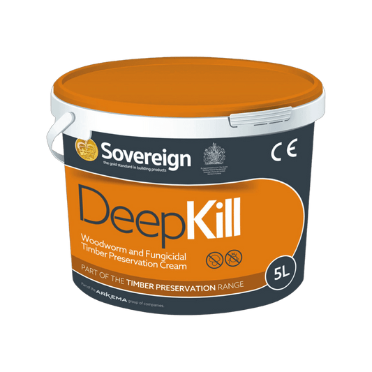 Sovereign Deepkill 5L - Professional-Grade Woodworm & Timber Treatment Cream