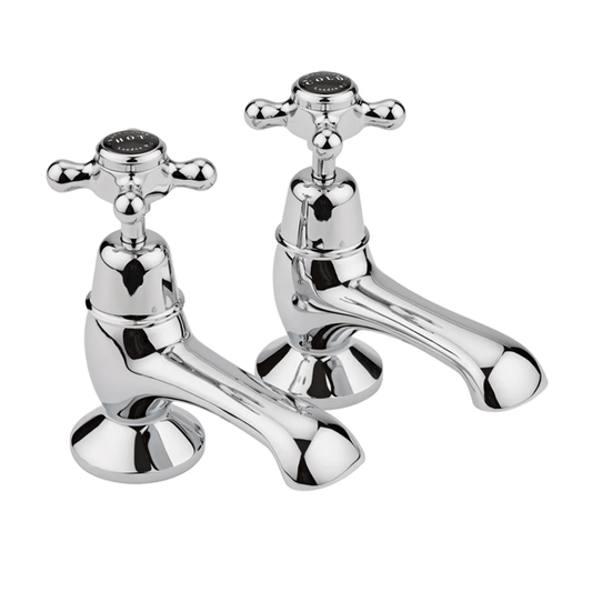 Domed Black Bath Taps - Bayswater Bathrooms
