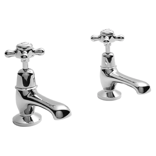 Domed White Basin Taps - Bayswater Bathrooms