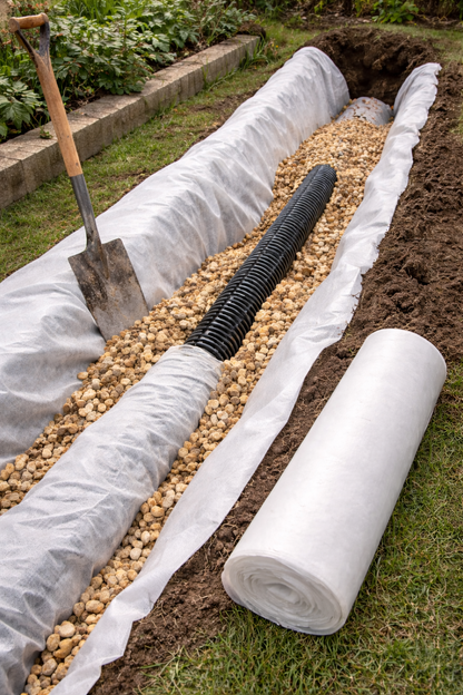 2.25m Wide 80gsm Non Woven Geotextile Fabric | Lightweight Drainage Membrane