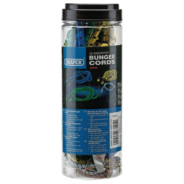 Draper Assorted Bungee - (Pack Of 10) - Draper
