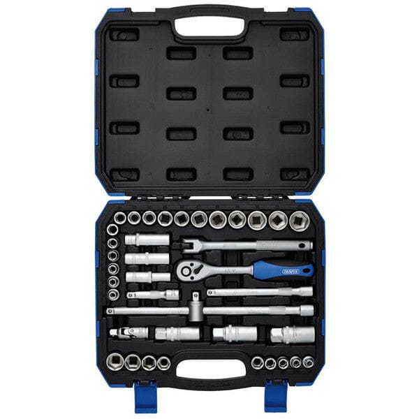 Draper Combined MM/AF Socket Set - 3/8" Square Drive - (39 Pieces) - Draper