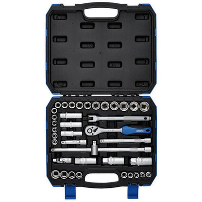 Draper Combined MM/AF Socket Set - 3/8" Square Drive - (39 Pieces) - Draper
