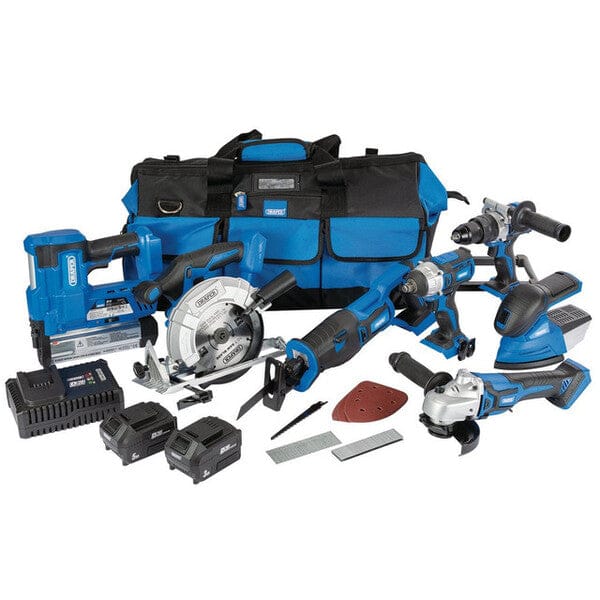 Draper D20 20V Jumbo Kit - (7 Pieces) - Draper
