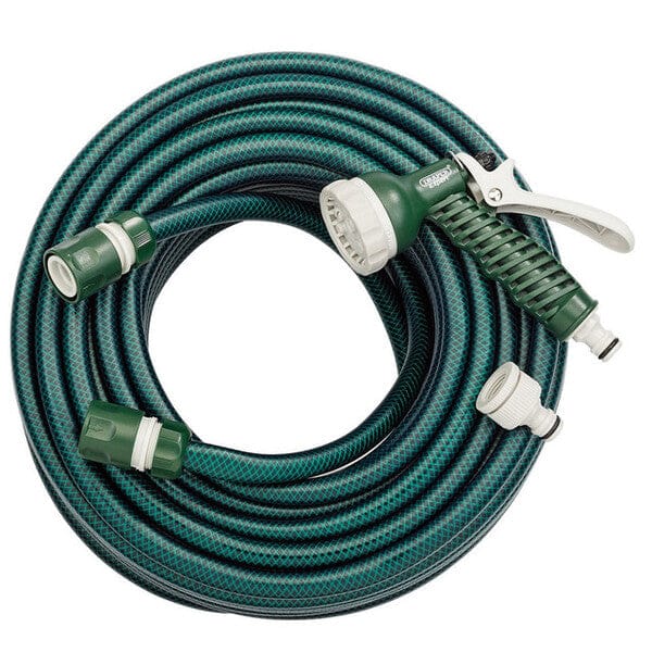 Draper Garden Hose And Spray Gun Kit - 12mm Bore x 30m - Draper