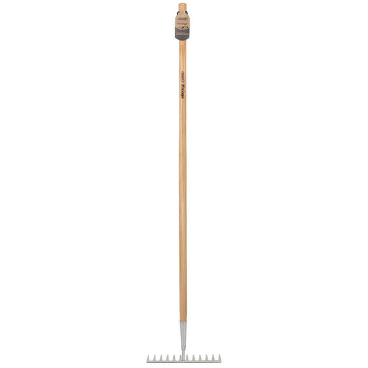 Draper Heritage Stainless Steel Garden Rake with Ash Handle - Draper Hand Tools