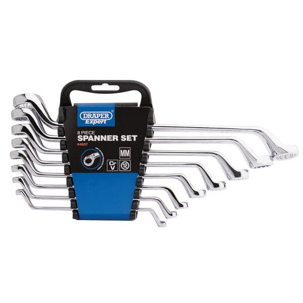 Draper Hi-Torq Deep Offset Metric Ring Spanner Set - (8 Pieces) - Draper