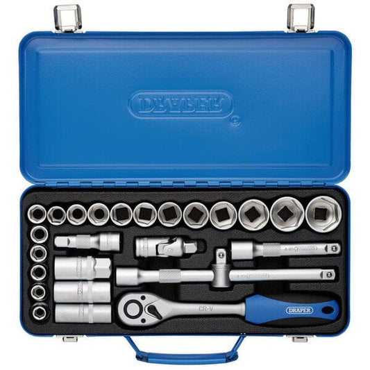 Draper Metric Socket Set - 1/2" Square Drive - (26 Pieces) - Draper