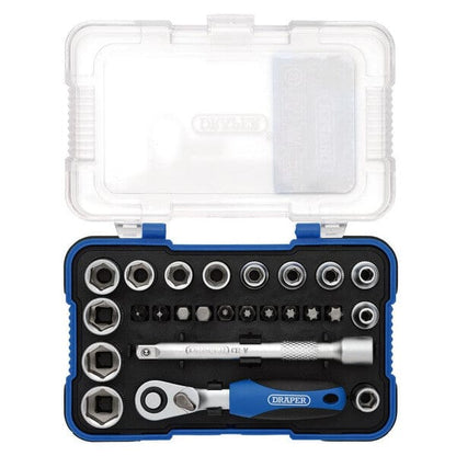 Draper Metric Socket Set - 1/4" Square Drive - (25 Pieces) - Draper