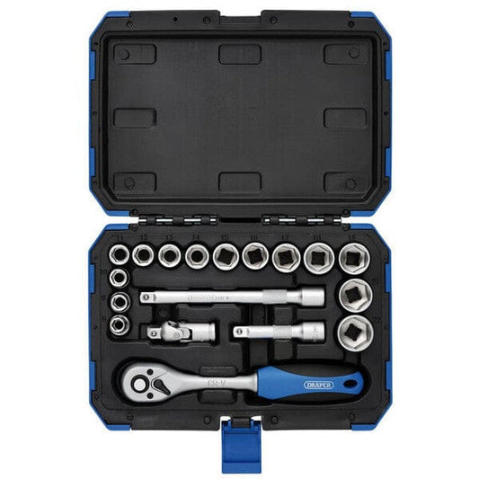 Draper Metric Socket Set - 3/8" Square Drive - (18 Pieces) - Draper