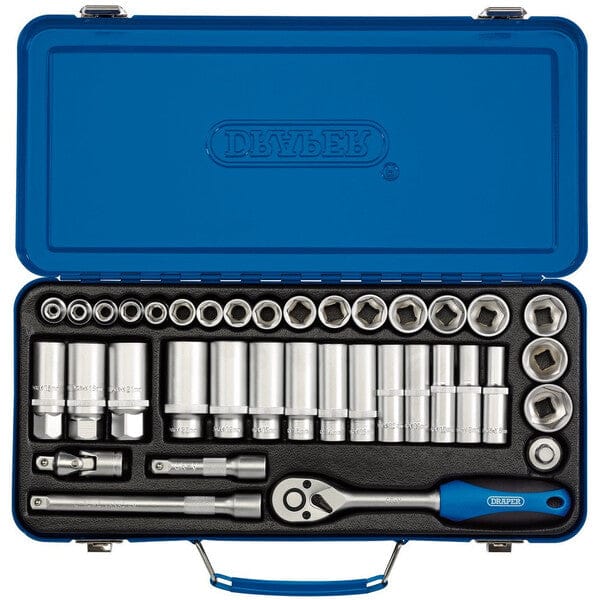 Draper Metric Socket Set - 3/8" Square Drive - (37 Pieces) - Draper