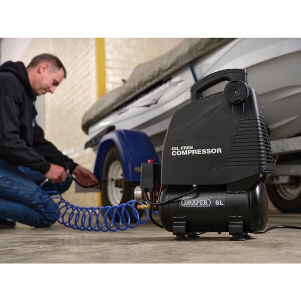 Draper Oil-Free Air Compressor - 1.1kW (6 Litres) - Draper