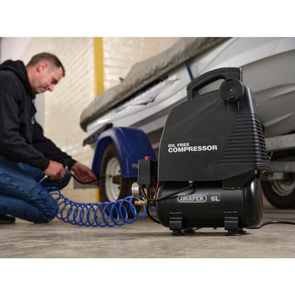 Draper Oil-Free Air Compressor - 1.1kW (6 Litres) - Draper