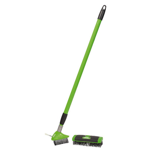 Draper Paving Brush Set with Twin Heads and Telescopic Handle