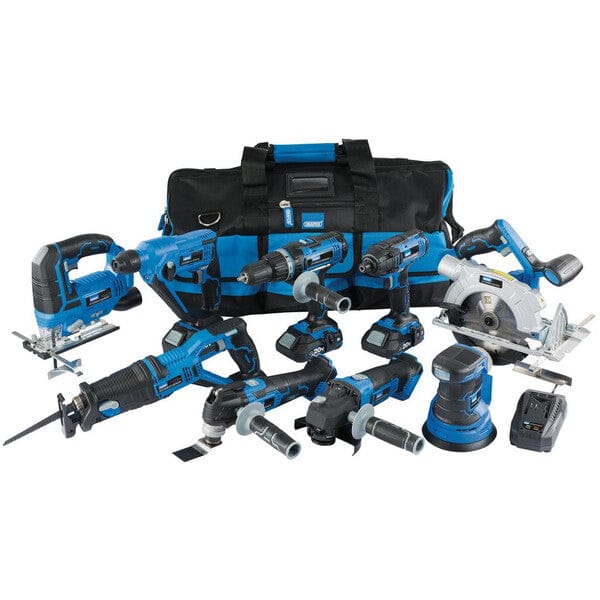 Draper Storm Force 20V Cordless Kit - (9 Pieces) - Draper