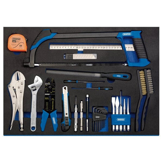 Draper Tool Kit in Full Plus Drawer Eva Insert Tray (36 Pieces) - Draper