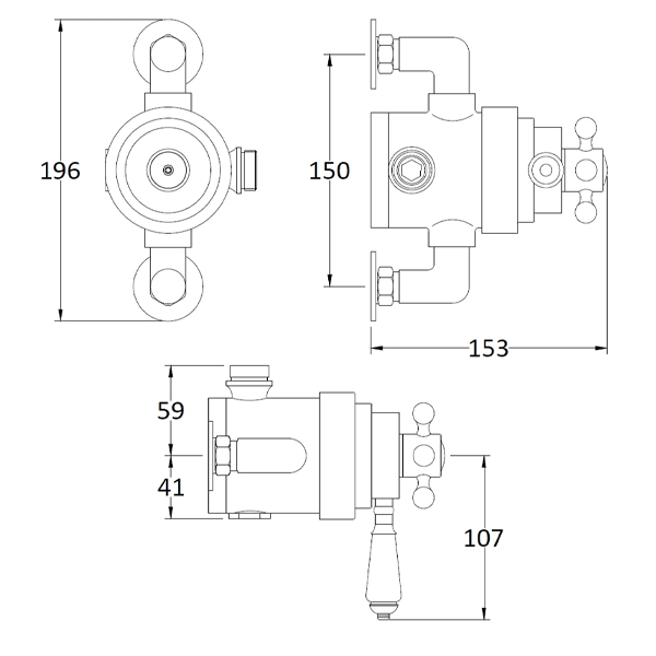 Dual Thermostatic Exposed Valve - Bayswater Bathrooms