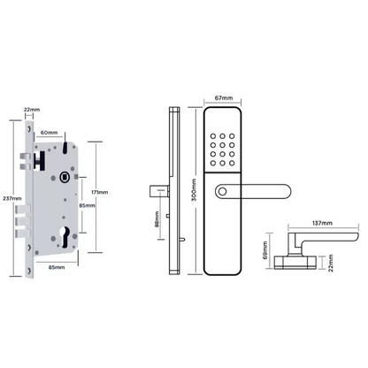 EA 110 Digital Lock - Euro Art Digital Locks