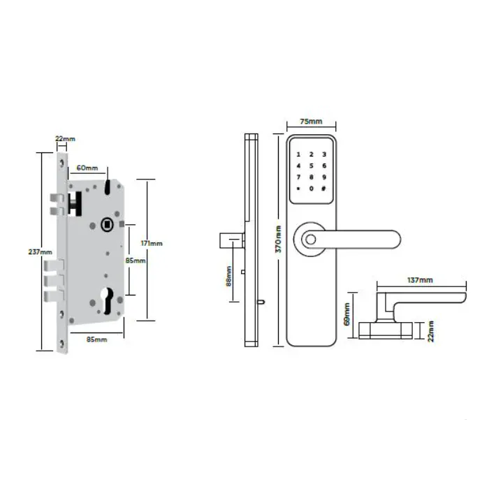EA 120 Smart Lock - Euro Art Digital Locks