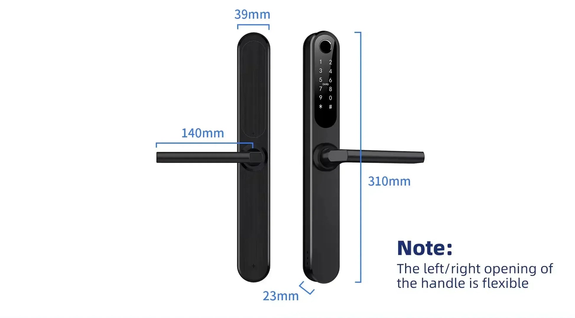 EA 215 Slim Line Smart Digital Lock for UPVC, Composite, Wooden & Aluminium Doors - Euro Art Digital Locks