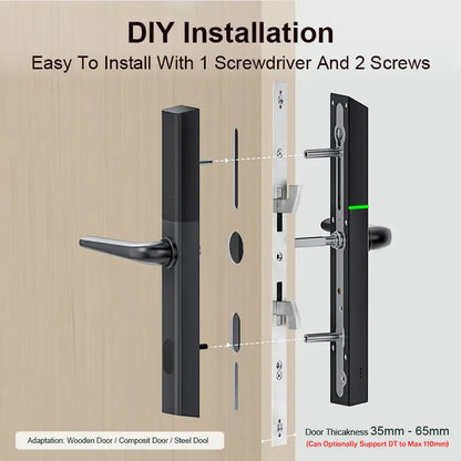 EA 223 Slim Smart Digital Euro Profile Lock for UPVC, Composite, Wooden & Aluminium Doors - Euro Art Digital Locks