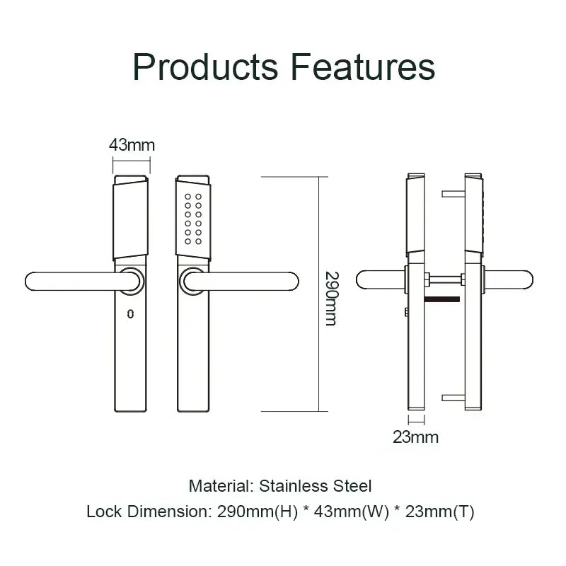 EA 240 Hotel Digital Smart Lock with Motorised Sash Lock - EN 1634 Fireproof Certification - Euro Art Digital Locks