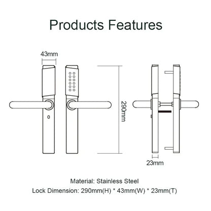 EA 240 Hotel Digital Smart Lock with Motorised Sash Lock - EN 1634 Fireproof Certification - Euro Art Digital Locks