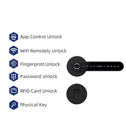 EA 250 Leverline Fingerprint Smart Door Handle - Euro Art Digital Locks