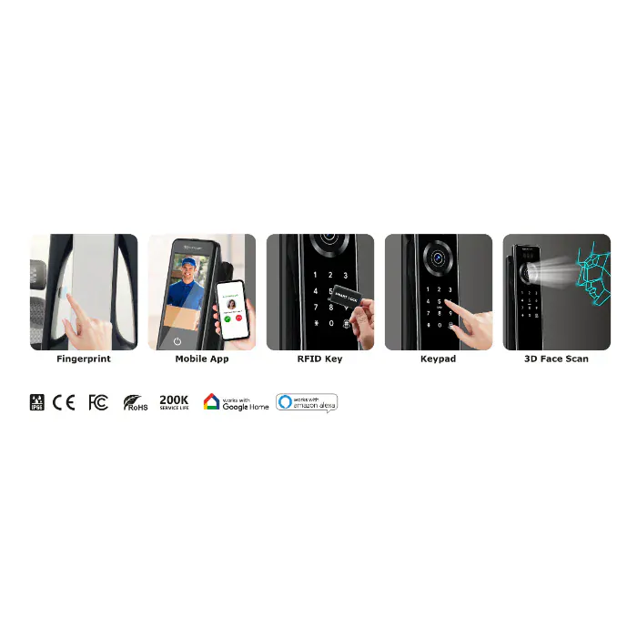 EA 520 Advance Digital Lock With 3D Face Scan - Euro Art Digital Locks