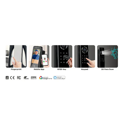 EA 520 Advance Digital Lock With 3D Face Scan - Euro Art Digital Locks