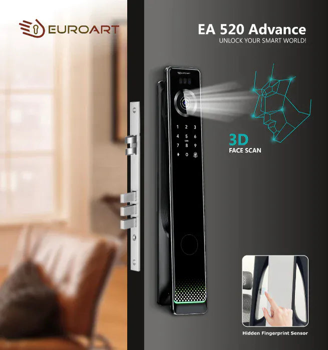 EA 520 Advance Digital Lock With 3D Face Scan - Euro Art Digital Locks