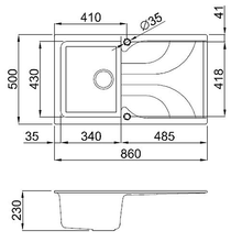 Load image into Gallery viewer, Ego 400 Elleci Granite 1 Bowl Kitchen Sink - All Colors - Reginox
