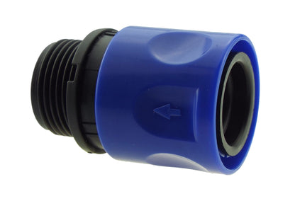 IBC 2” S60X6 Cap with In-Line BSPF Valve and ¾” BSPM Female Hose Connector Blue - Best4Trade-Retail