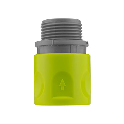 Hose Connector Lime with In-Line BSPF Valve and Geka Type Connector - Best4Trade-Retail Garden watering