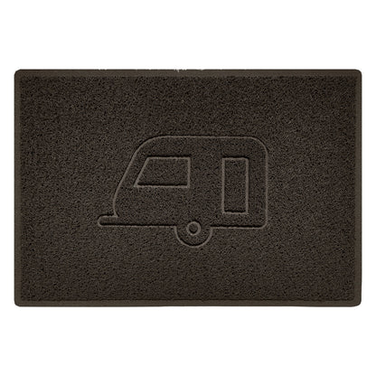Embossed Spaghetti Outdoor Doormat - Brown