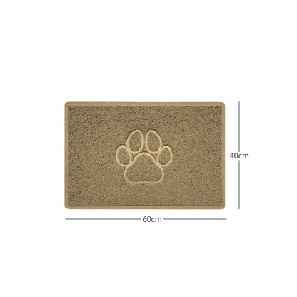 "Paw Print" Embossed Loofah Textured Spaghetti Door Mat