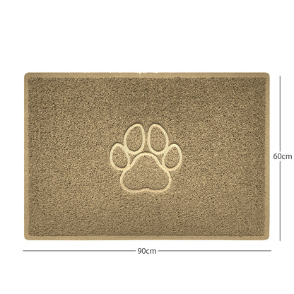 "Paw Print" Embossed Loofah Textured Spaghetti Door Mat