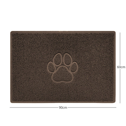 "Paw Print" Embossed Loofah Textured Spaghetti Door Mat
