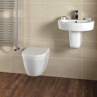 Emme Wall Hung Toilet (suitable for cistern & frame packs) - Aqua Bathrooms