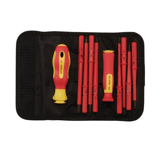 Ergo-Plus Fully Insulated Interchangeable Blade Screwdriver Set - (10 Piece) - Draper