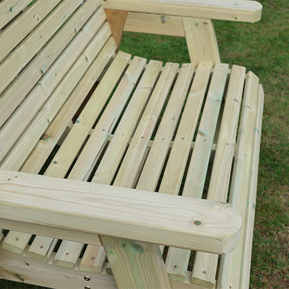 Churnet Valley Ergo 6 Seat Table Set 2 Chairs and 2 Benches - Churnet Valley